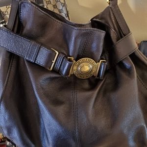 Black leather Burberry tote